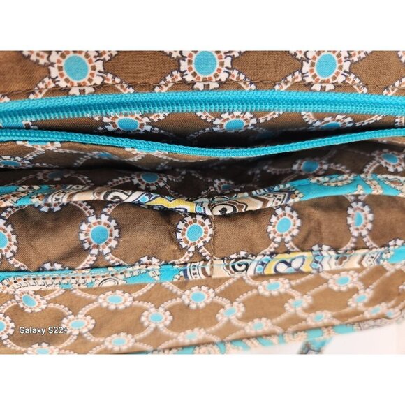 Vera Bradley Quilted Paisley Handbag With Dual Straps & Kiss Lock Closure 12x15 - Picture 6 of 13